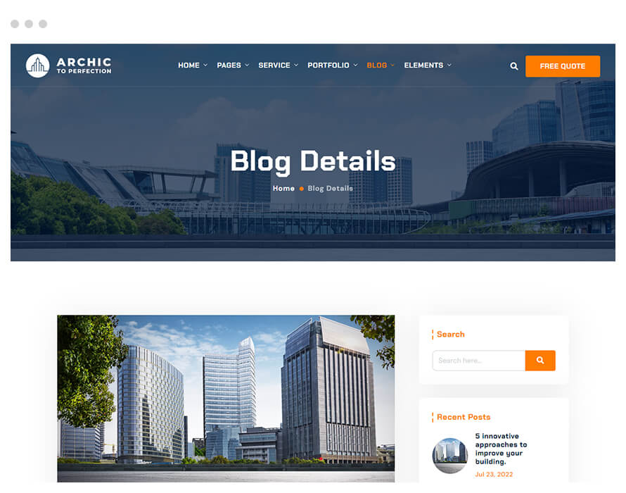 Construction and Architecture WordPress Theme